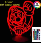 Забавные Японские Аниме фигурки супер Марио, светодиодный ночсветильник, кавайный мультяшный ночсветильник для детской спальни, 3d лампа, детский подарок