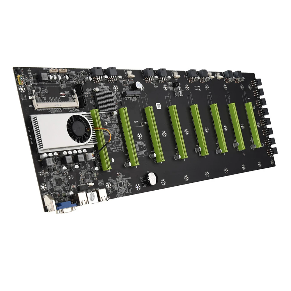 Расширяемый порт материнской платы ETH BTC Miner 8 * PCIE 16X /4 USB2.0 /DDR3 слот Sodimm/Поддержка