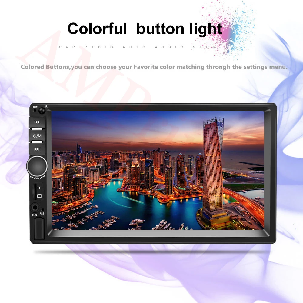 AMPrime 2 Din универсальный автомобильный мультимедийный плеер Авторадио 2din стерео 7