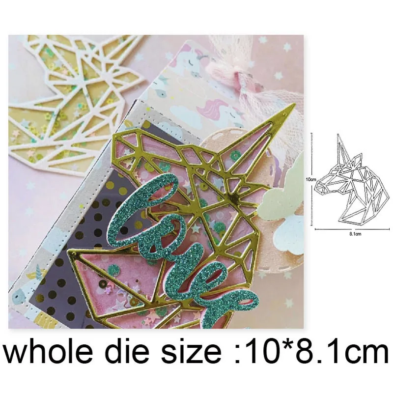 

Unicorn Horse Metal Cutting Dies Embossing Die Cut Mold DIY Scrapbooking dies Paper Craft Knife Mould Blade Punch Stencils dies