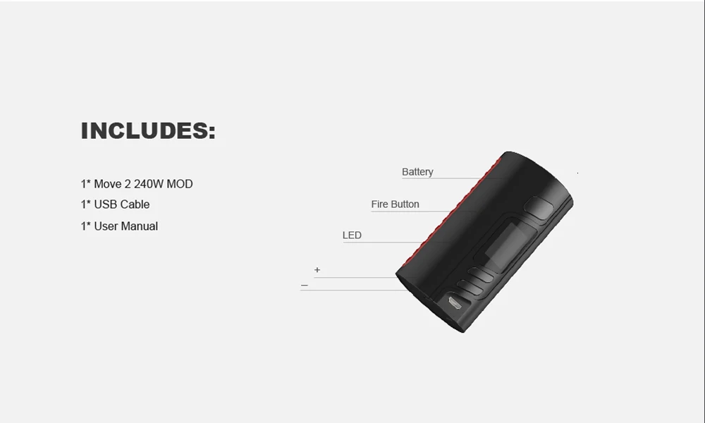 Подарочный набор 240 Вт Батарея мод vape электронная сигарета MOVE 2 240 Вт коробка мод поддержка 18650 батарея мод для 510 набор ниток