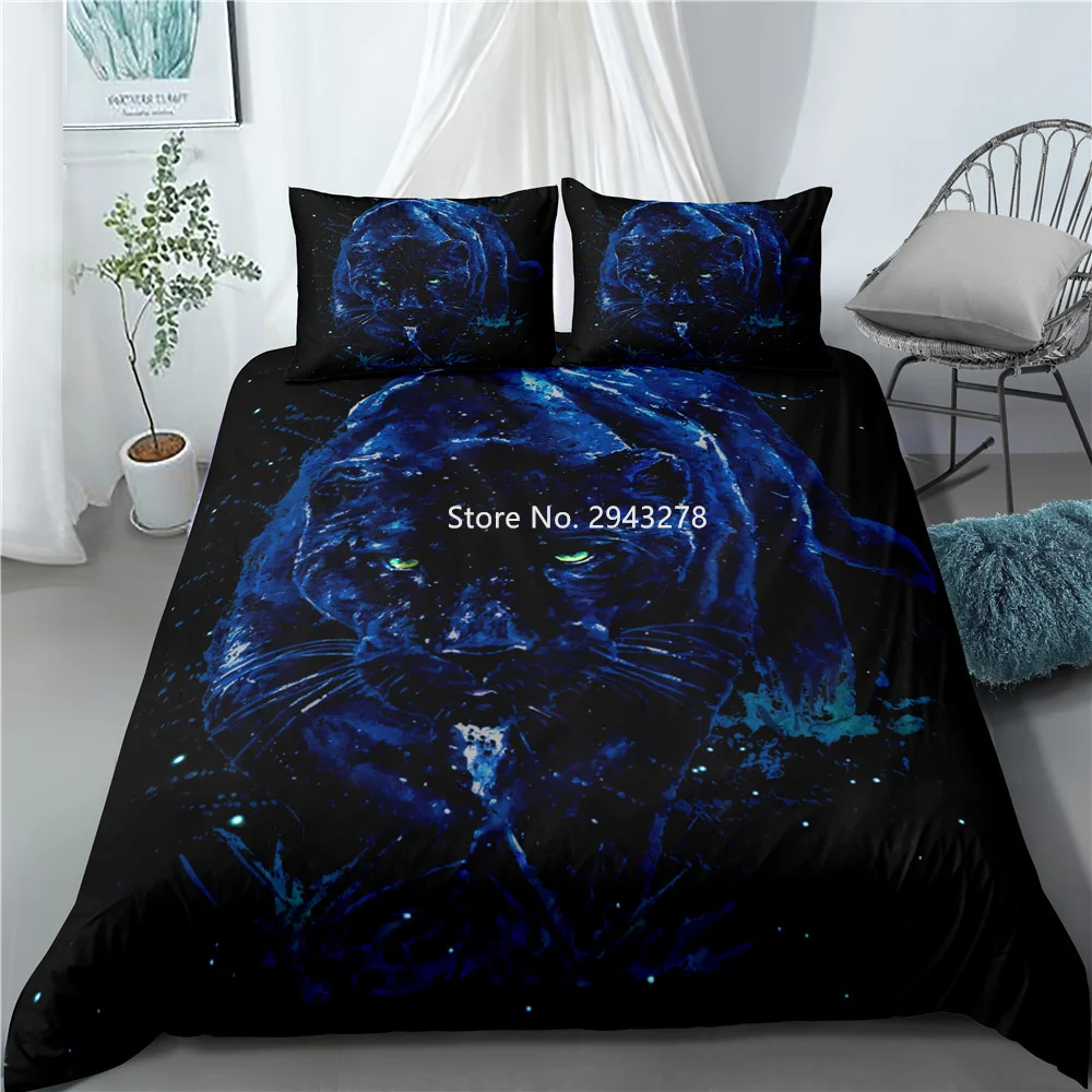 

Boys Bedroom Decoration 3D-printed Animal Leopard Pattern Bedding Set Stylish Comfortable Duvet Covered Pillowcase Home Textiles