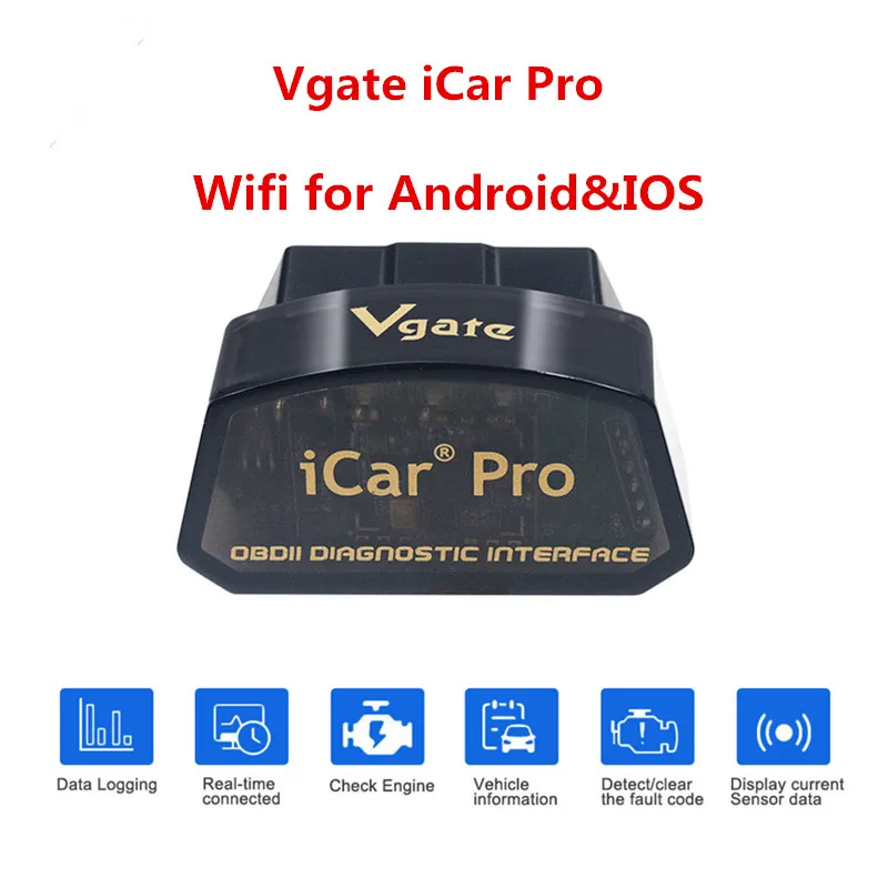 Автомобильный диагностический сканер Vgate iCar Pro OBD2 Bluetooth Wi-Fi для Android/IOS Elm 327 |