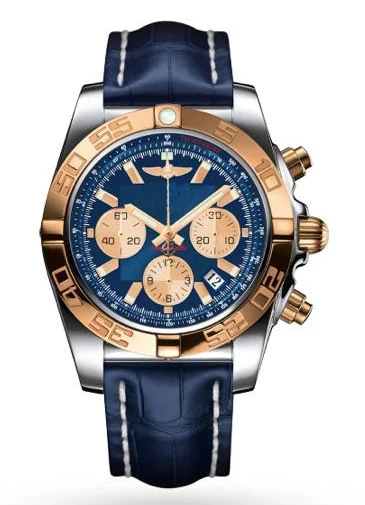 

Classic New Chronograph Men Stopwatch Sapphire Crystal Silver Gold Stainless Steel Blue Leather Sport Watches Limited AAA+