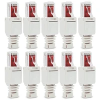 12 x network plug tool free rj45 cat6 lan utp cable plug without tools cat5 cat7 installation cable patch cable tool