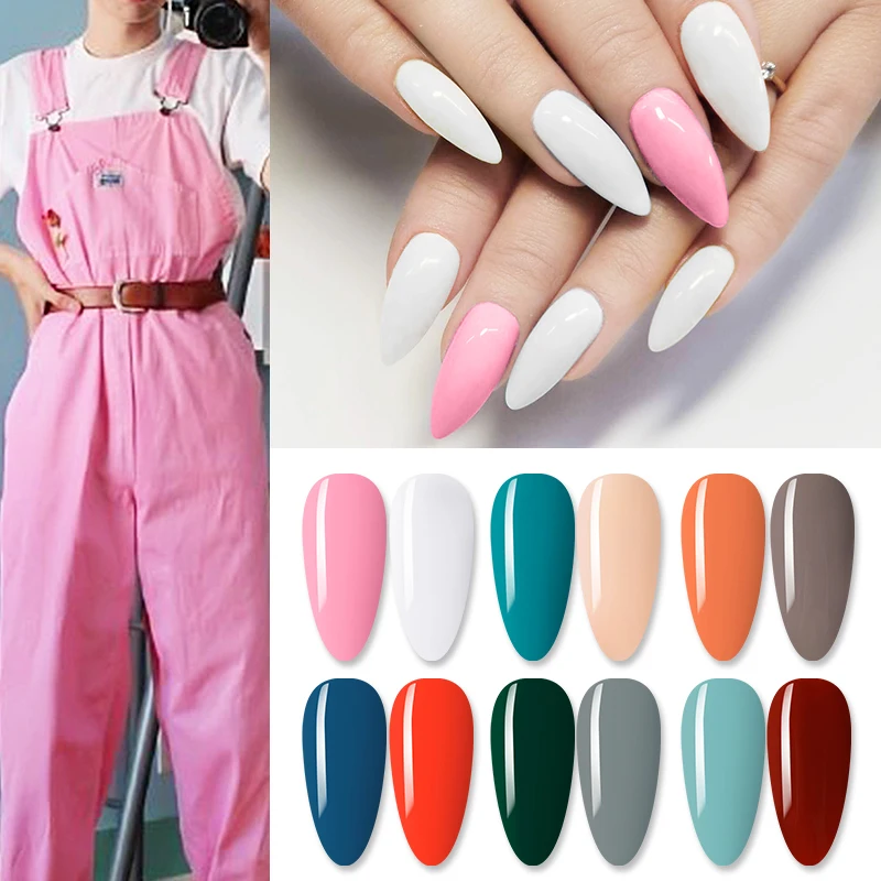 

2 Bottles/Set Matte Nail Polish Colorful Nail Art Varnishes Set Solid Color Nail Art Oily Polish DIY Nail Decoration