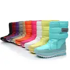 Женские сапоги на липучке, теплые однотонные сапоги до середины икры с круглым носком и плюшевой подкладкой, новинка зимнего сезона 2021