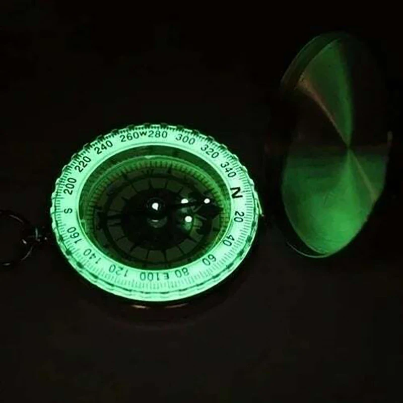 

Portable Compass Brass Keychain Watch Pocket Outdoor Camping Hiking Navigation WHShopping