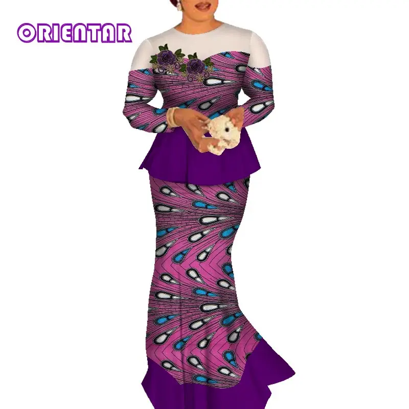 Комплект из 2 предметов африканская Женская юбка костюм с Африканским принтом