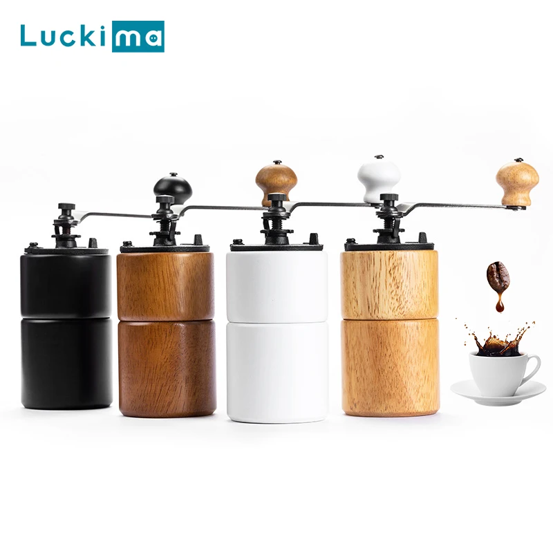Comprare Macinacaffè Manuale In Legno Mini Corpo Acciaio Conico Burr Core Macinacaffè Portatile Per Es Press O French Press Regalo Turco