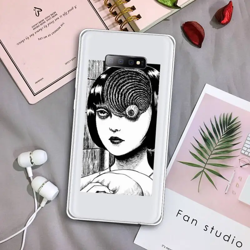 

Junji Ito Japanese Horror comie Phone Case Transparent For Samsung Galaxy A 71 21s S note 8 9 10 plus 20 ultra