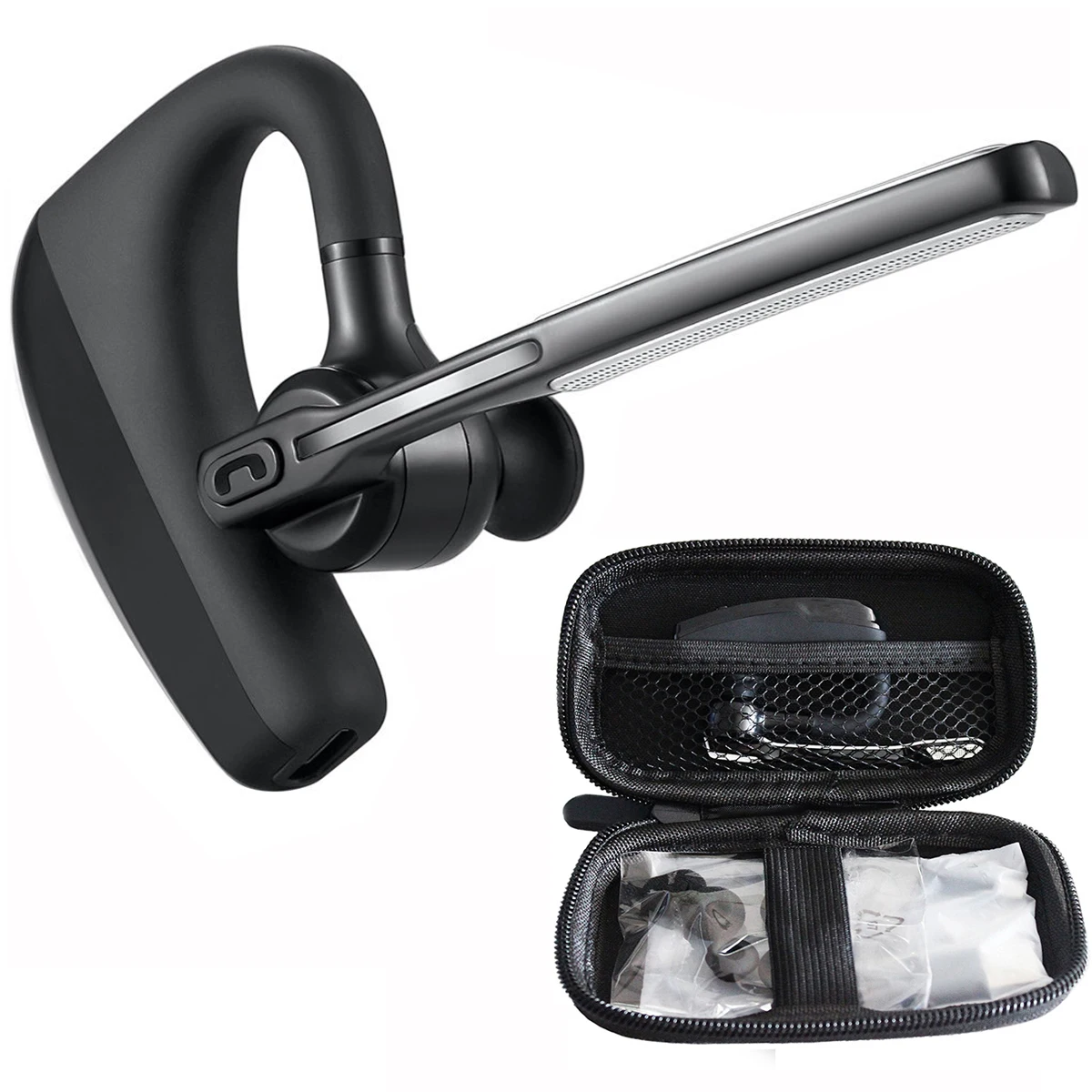 Black K10A Bluetooth гарнитура voyager Легенда наушники стерео HandsFree шумоподавление Bluetooth наушники с коробкой для хранения - Цвет: Black