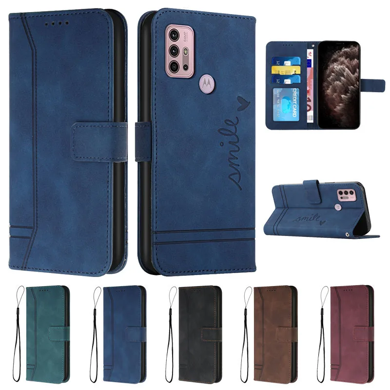 Кожаный чехол-бумажник для Motorola Moto G30 G10 G40 G50 G60S G20 E7 G9 Plus G Stylus Power 2021 2020 Edge 20 Pro Lite