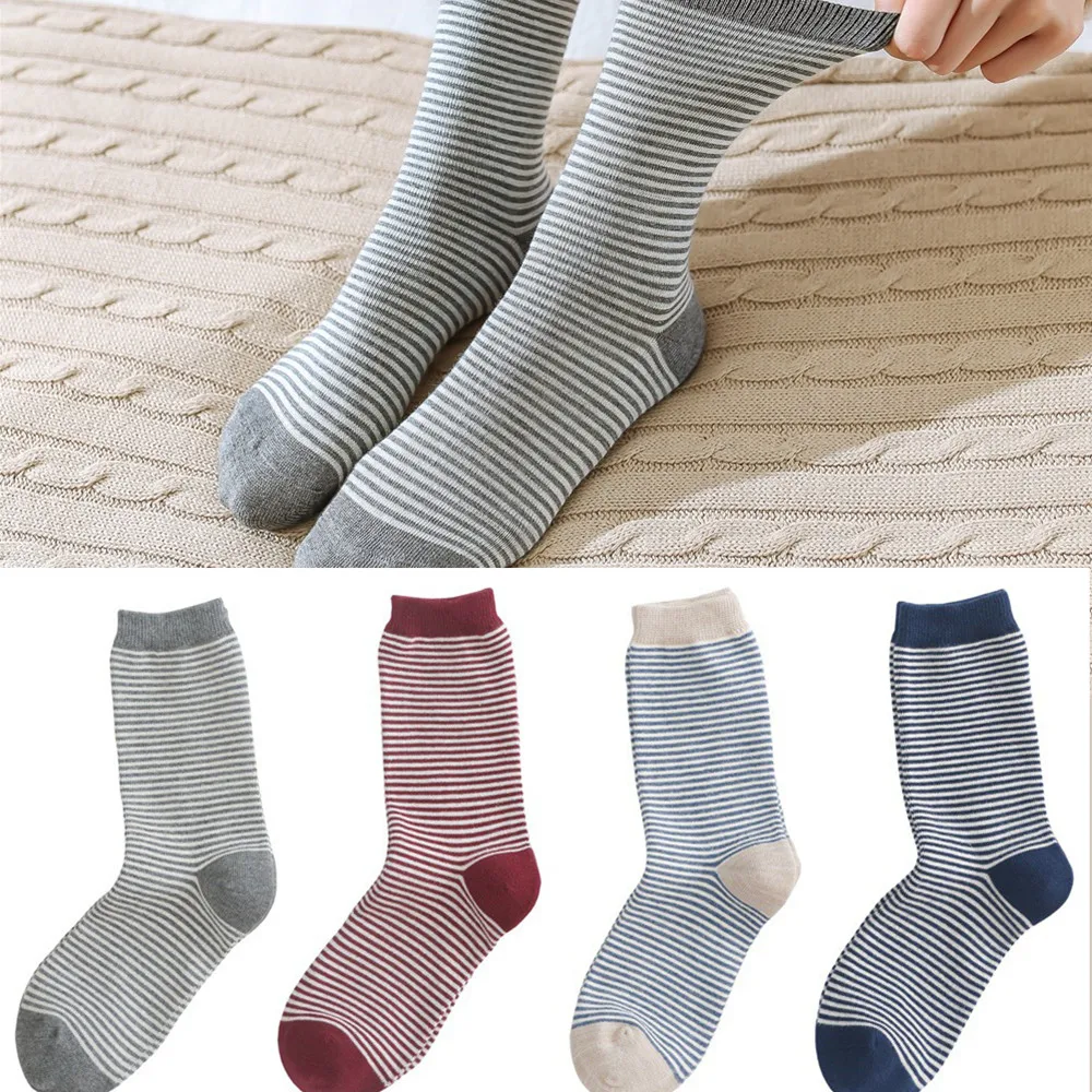 

DOIAESKV 2019 Autumn Cute Striped Socks Women Fashion Harajuku Candy Color Socks Medias Cotton Thick Warm Long Funny Socks