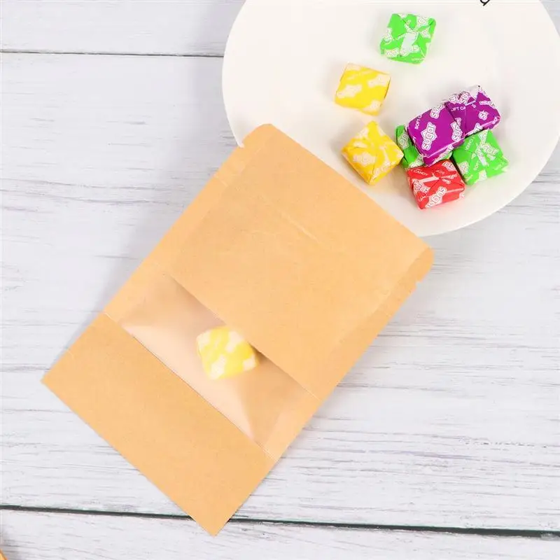 Прозрачный подарочные пакеты из крафт-бумаги для окон 50 шт. портативный