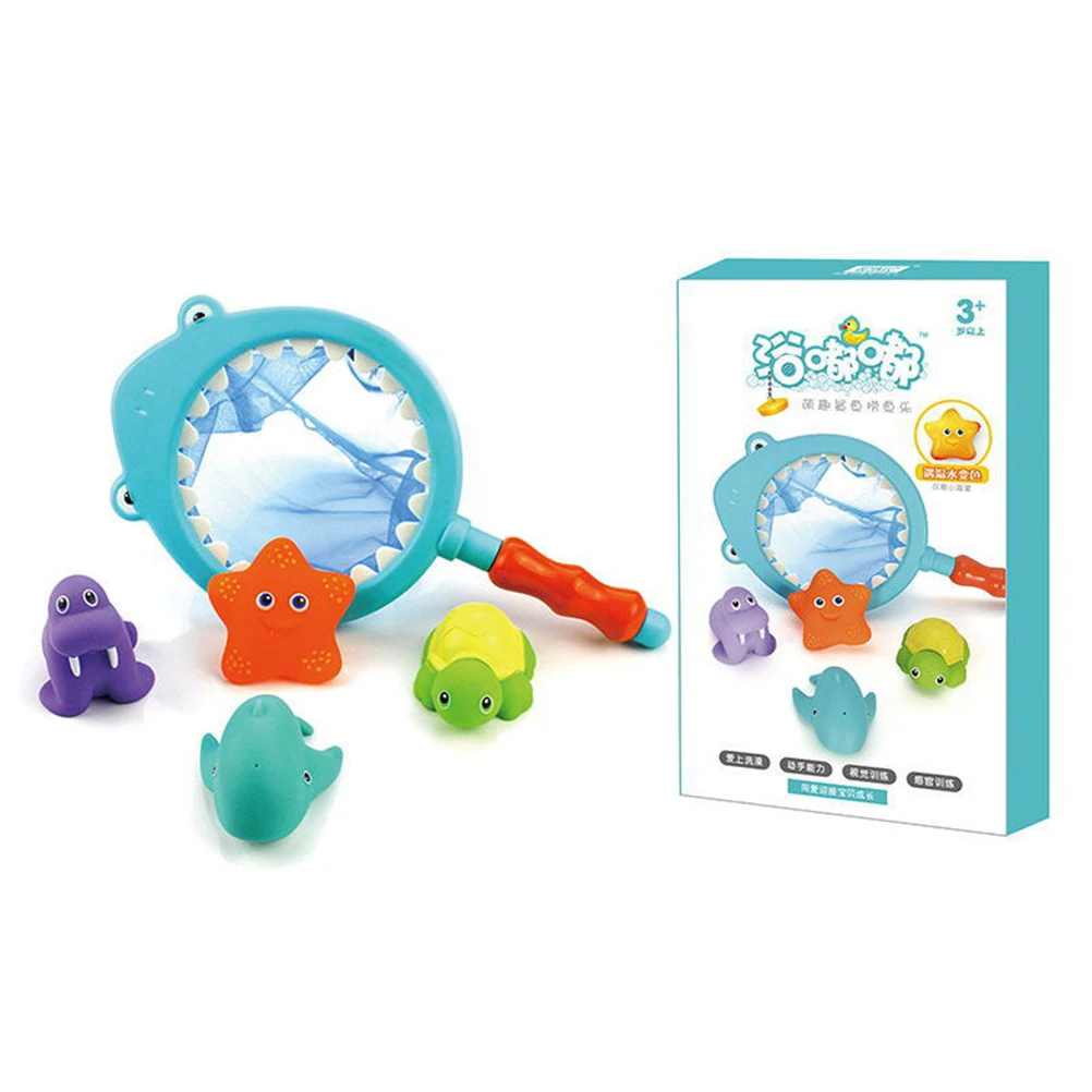 7 шт./компл. детские игрушки для рыбалки и ванны Детские плавающие купания в