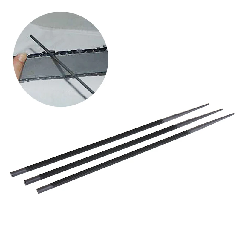 

3x Pro 3/8" 4mm Round Chainsaw Saw Chain Files Filing Sharpener For Woodwork New Drop Ship