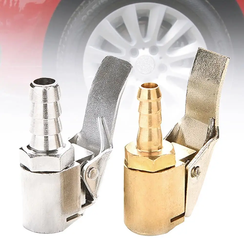 

6/8mm Car Tire Wheel Inflator Pump Valve Clipes-Ons Air Hose Chuck Clamp Connector