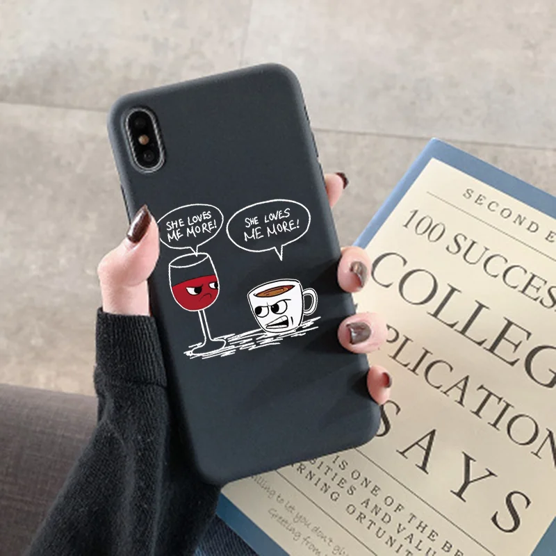 Чехол для телефона с бокалом красного вина iPhone 11 12 13 Pro Max 8 7 6s Plus XR Xs mini X SE 2020 мягкий