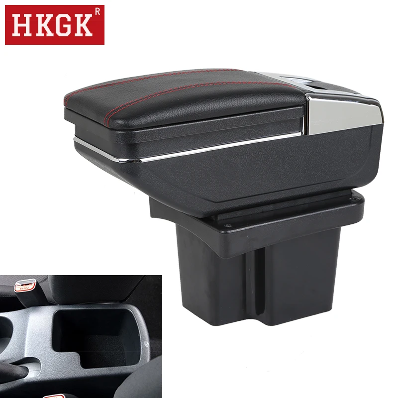 Для Kia Forte Cerato подлокотник коробка двухслойный Выдвижной usb подстаканник для зарядки центр консоль коробка для хранения аксессуары