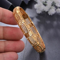 1pcslot top quality dubai gold color bangles for women vintage bride wedding bracelet bangles africa arab jewelry