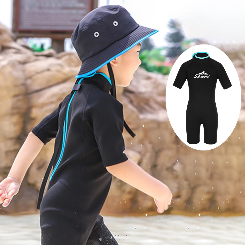 2mm Kids Diving Wetsuit Children Short Sleeve Sun Protection Wet Suit | Спорт и развлечения
