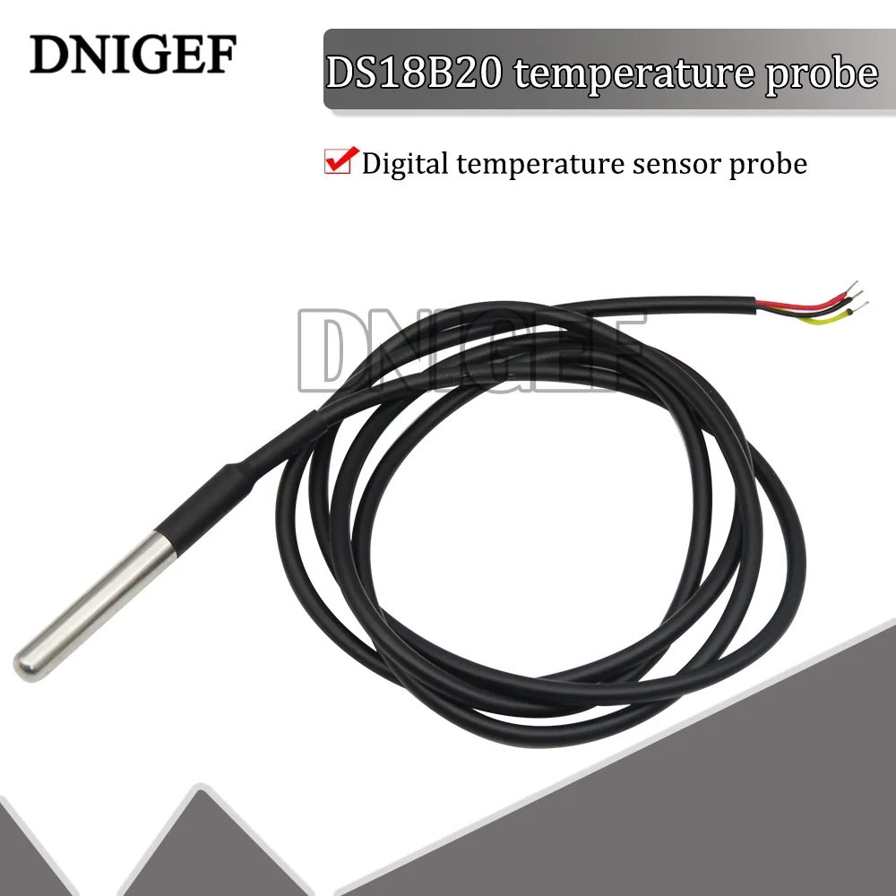 

DNIGEF 1PCS DS1820 Stainless Steel Package Waterproof DS18B20 Temperature Probe 18B20 Temperature Sensor Module For Arduino