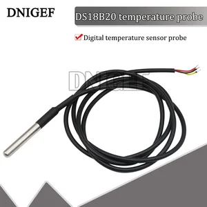 DNIGEF 1PCS DS1820 Stainless Steel Package Waterproof DS18B20 Temperature Probe 18B20 Temperature Sensor Module For Arduino