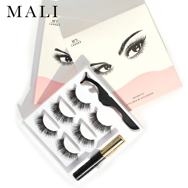 Набор Магнитных ресниц для наращивания натуральные длинные 3D Искусственные