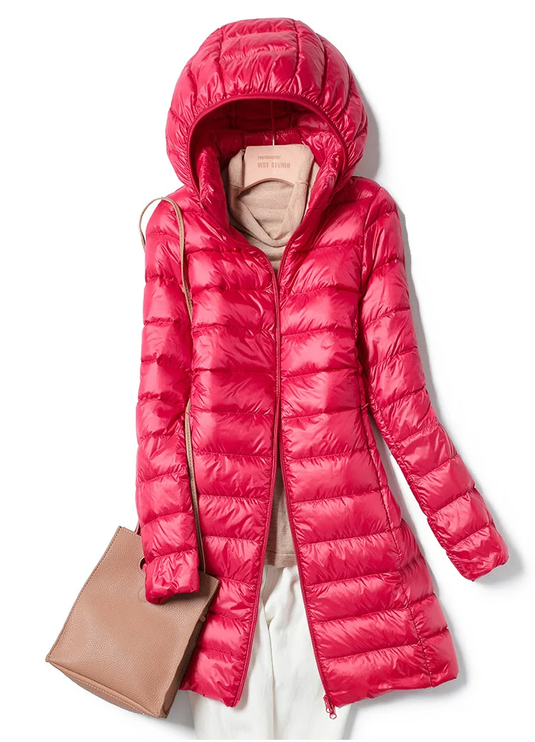 

Зимние женские пуховики размера плюс 5XL, длинное светильник кое тонкое повседневное пальто, пуховик, облегающая парка с капюшоном