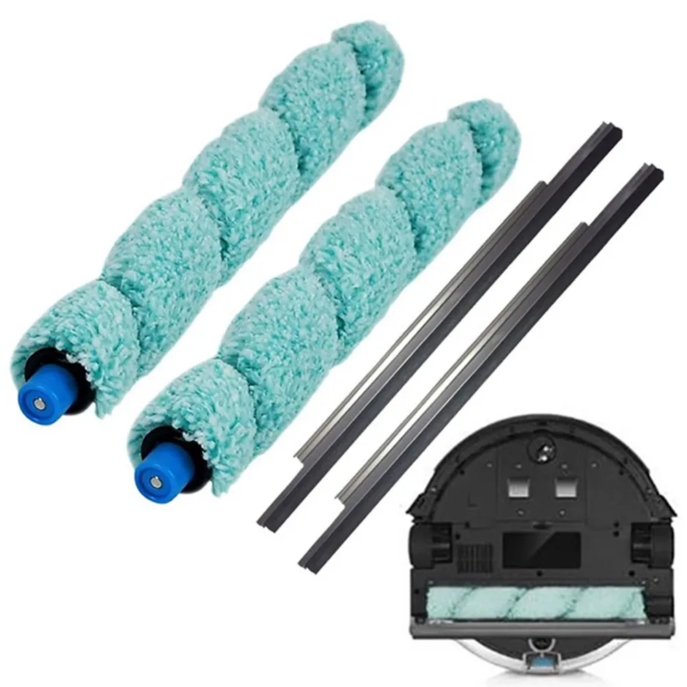 

2* Mian Roller Brushes + 2* Scraping Brush For ILIFE W400 Scraping Roller Brush Set Floor Washing Robotic Vacuum Cleaner Sweeper