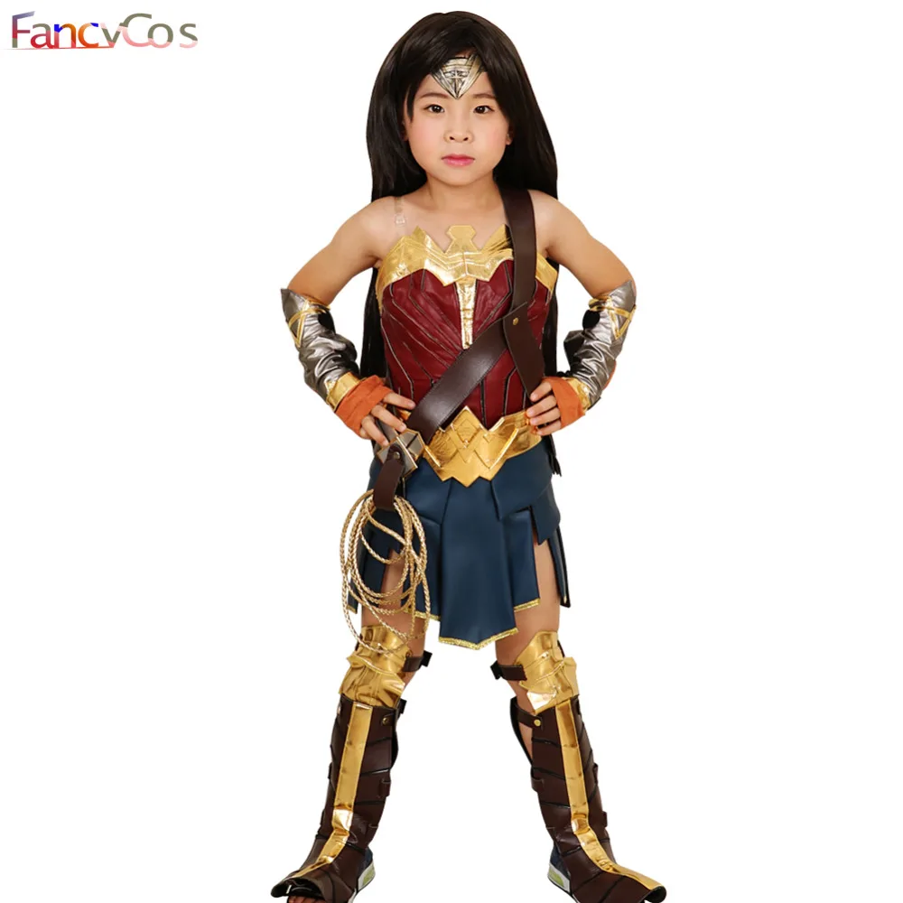 Женские супергероя для девочек костюм принцессы на Хэллоуин платье Дианы