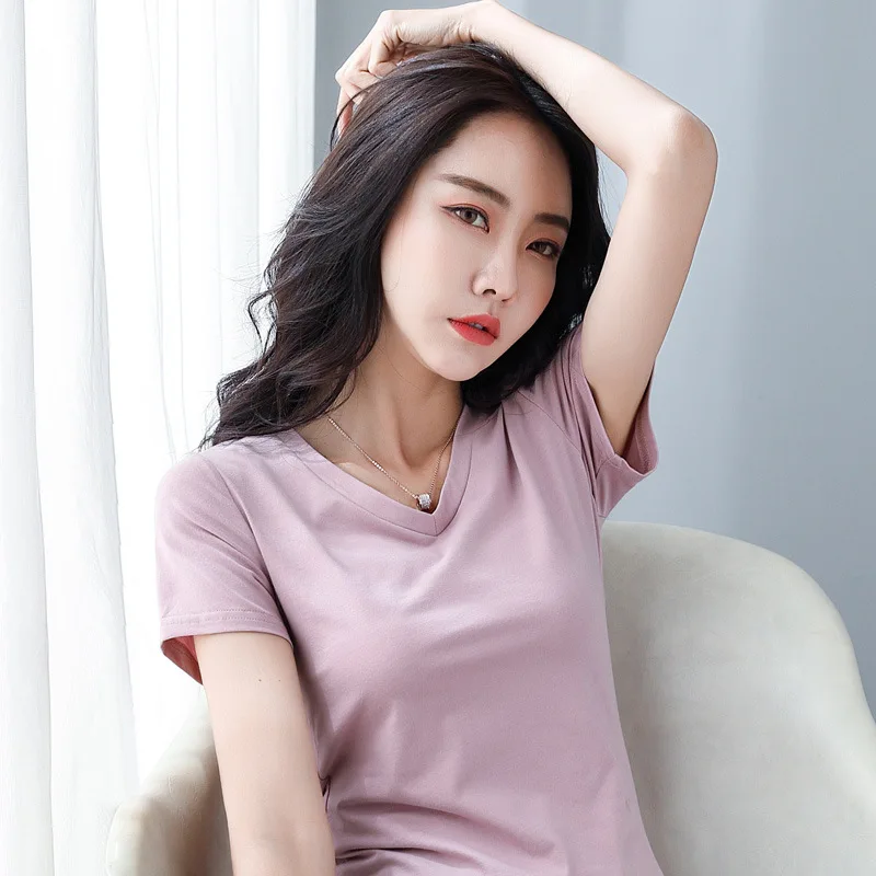 Настройте свой изображение логотипа Новая летняя Однотонная футболка белая