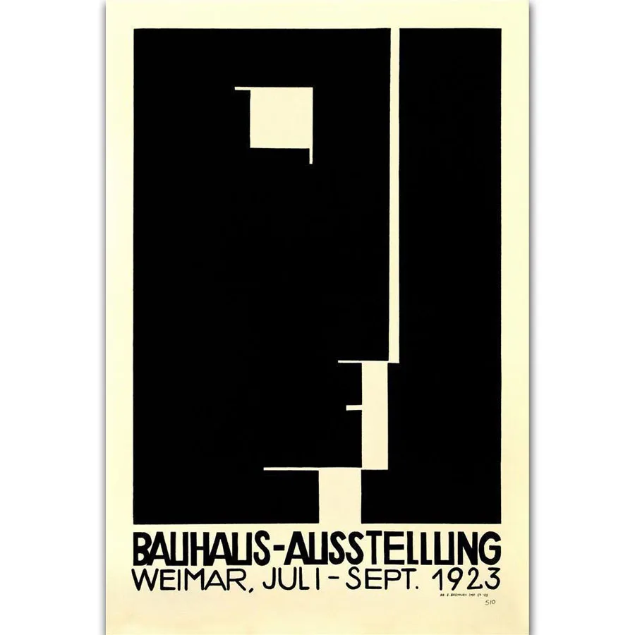 FX2360 Bauhaus Ausstellung 1923 Weimer Exhibition clacsic Movie Poster Art Шелковый светильник холст домашний