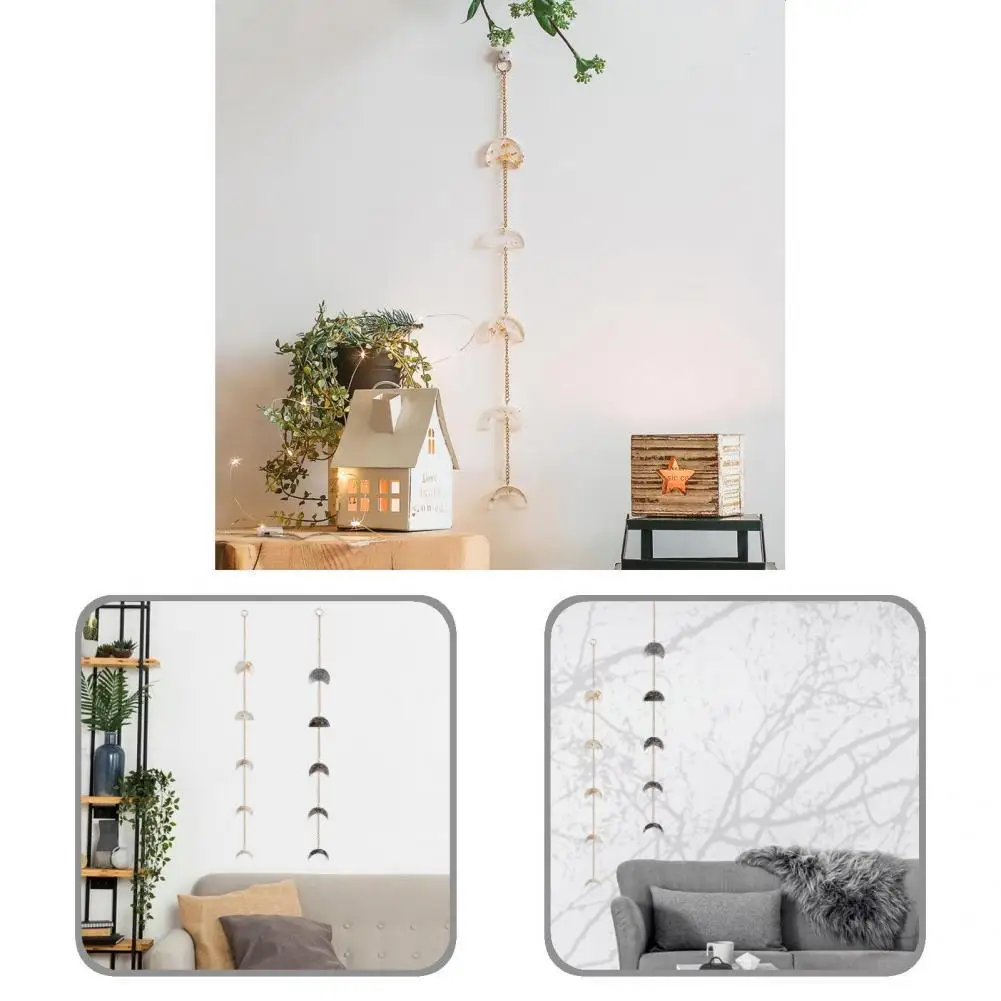 

Practical Hanging Pendant Fantastic 2 Colors Art Creative Wall Hanging Pendant Moon Phase Garland Wall Hanging Pendant
