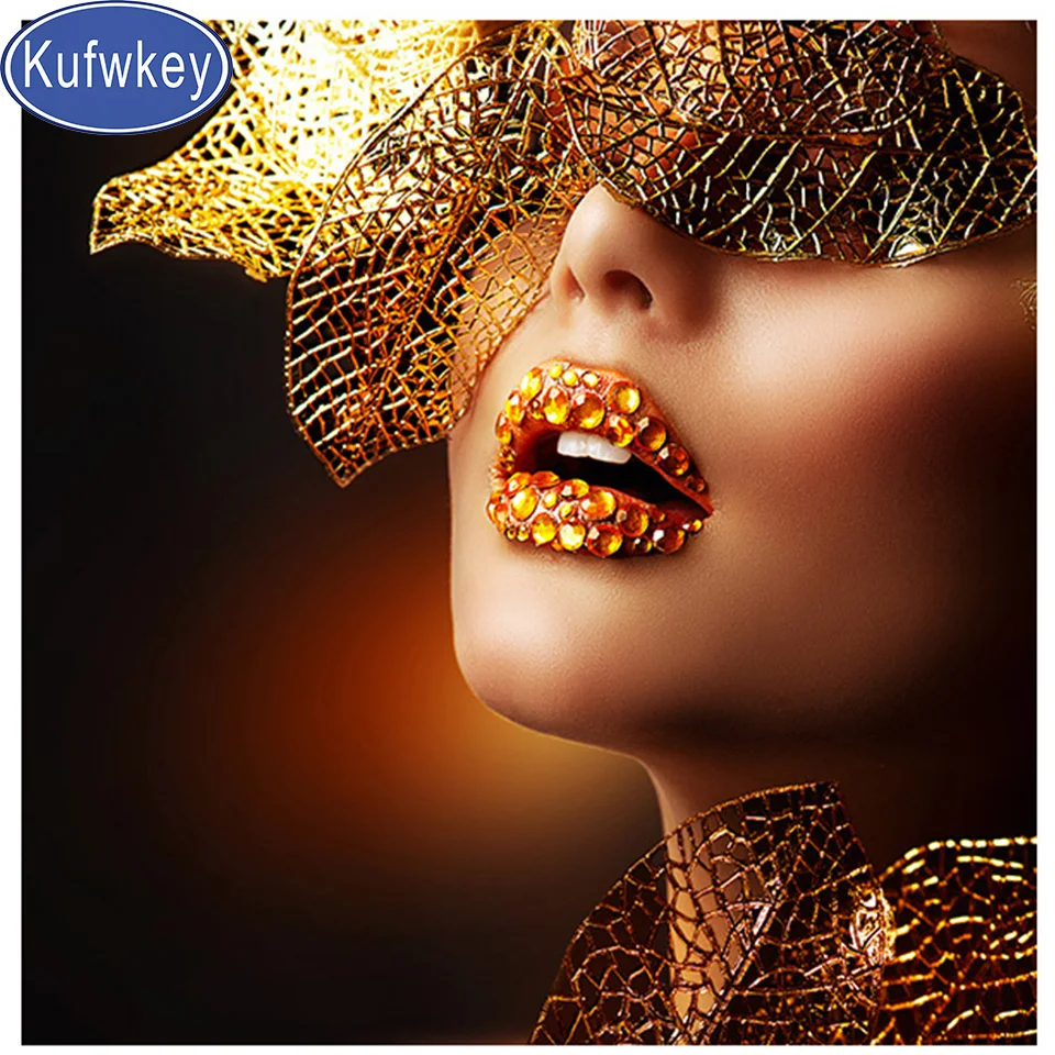 Алмазная 5d картина сделай сам вышивка крестиком с сексуальной женщиной губами