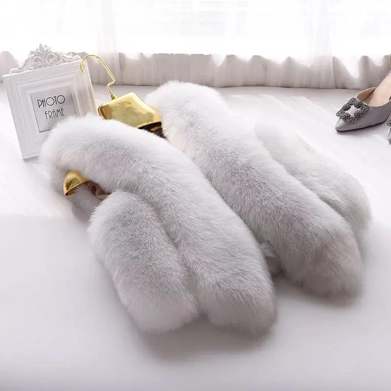 Новинка 2020 меховой жилет Модный женский пальто из лисьего меха зимняя теплая