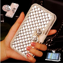 For MEIZU M6S/M8 lite/ M6T/X8/V8/V8 Pro Case 3D Bling Luxury Crystal Rhinestone Bowknot Unicorn Diamond Flip Leather Cover Case