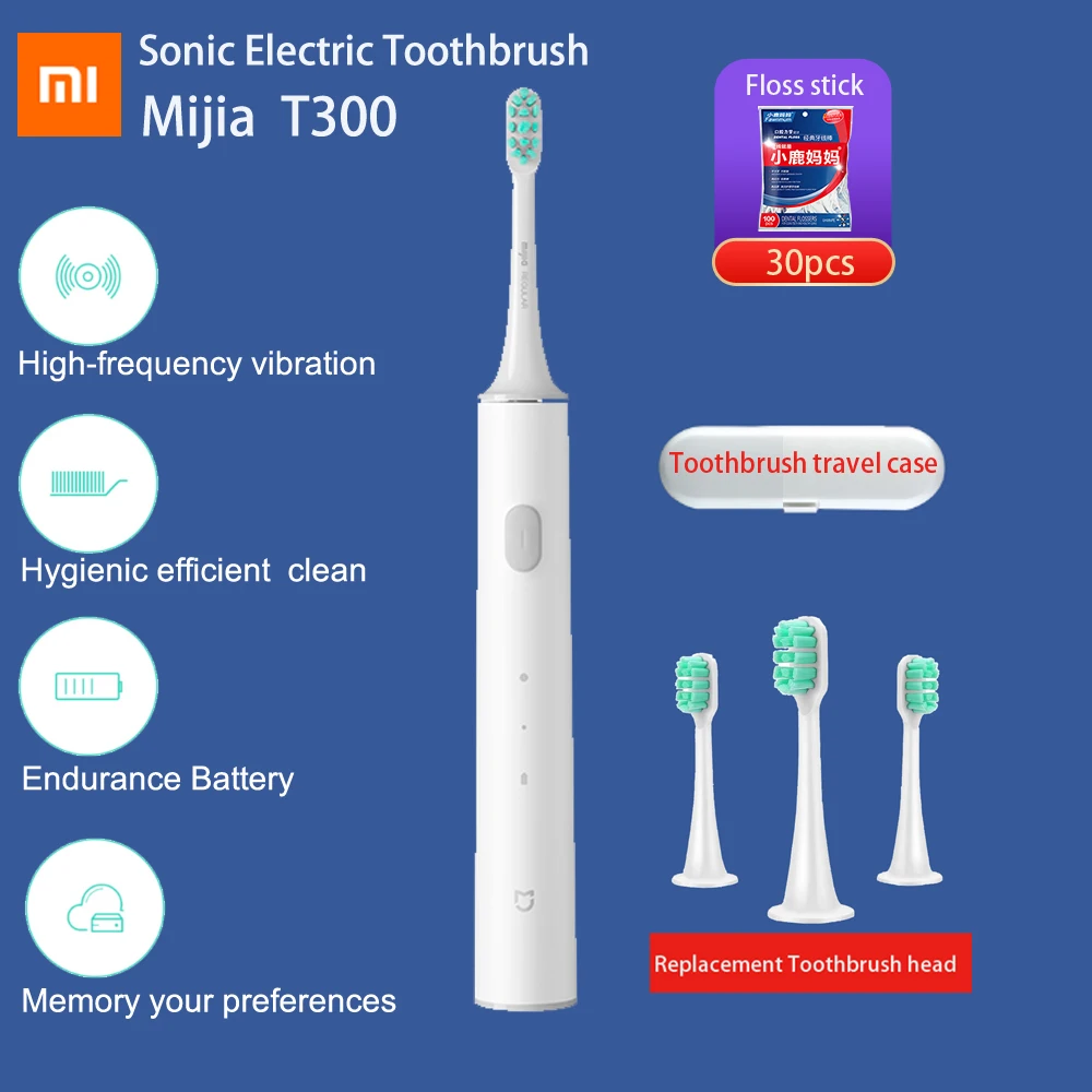 Оригинальная электрическая зубная щетка Xiaomi Mijia Sonic долгий срок службы батареи Mi