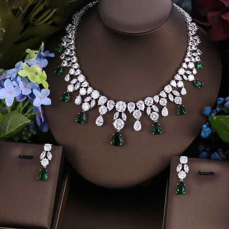 Модный Розовый Свадебный Комплект бижутерии AccKing с фианитами класса ААА