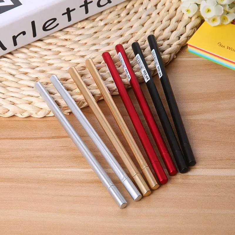 

1 Pc Metal Hand Feel 0.5 Mm Water Pen Black Signature Pen Office Students School Supplies Writing Neutral Pen Stationery Gift