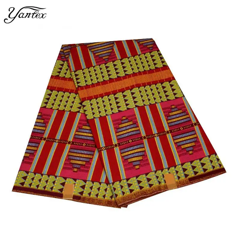 18050054 YANTEXTILE новая Анкара ткань Африканский настоящий воск принт Tissu Africain 6 ярдов настоящий воск Африканский батик ткань для свадебного платья - Цвет: 18050054