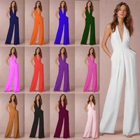 women summer sexy sleeveless rompers casual overalls female bodysuits loose party playsuits backless office xxl jumpsuits