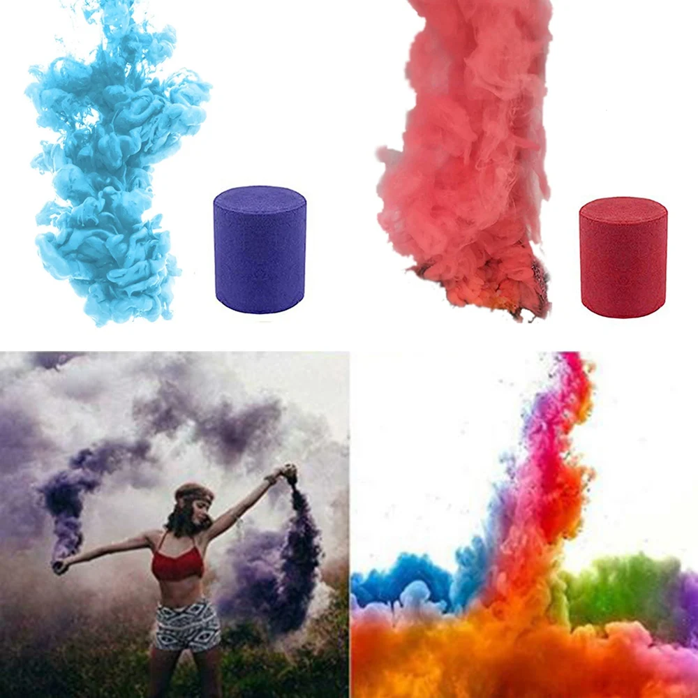 Разноцветные вечерние дымчатые таблетки 12 шт. цветные с эффектом сгорания