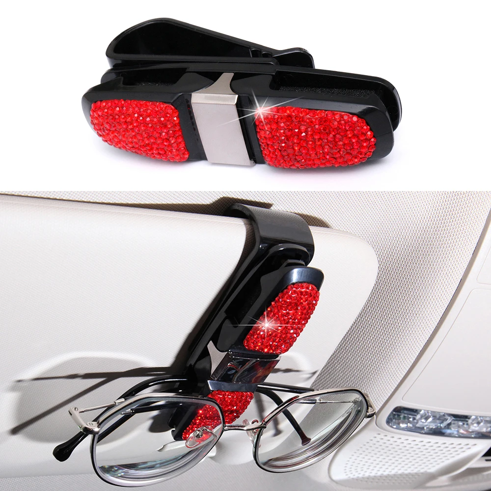 Хорошее качество с автозажимом Bling автомобильный солнцезащитный козырек очки