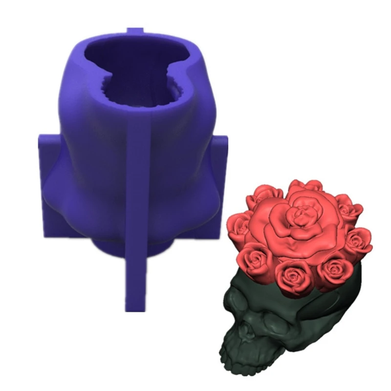 

3D Роза, Череп, свеча, фотопластырь, искусственная форма для рукоделия