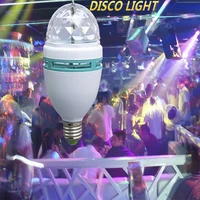 rgb led bulb e27 stage lighting effect lamp led color crystal magic ball lights colorful auto rotating projector for disco party