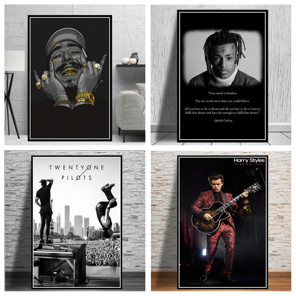 

Hip Hop Rapper Muziek Singer Ster Wall Art Home Decor Canvas Schilderij Art Nordic Decoratie Hotel Bar Cafe Woonkamer poster