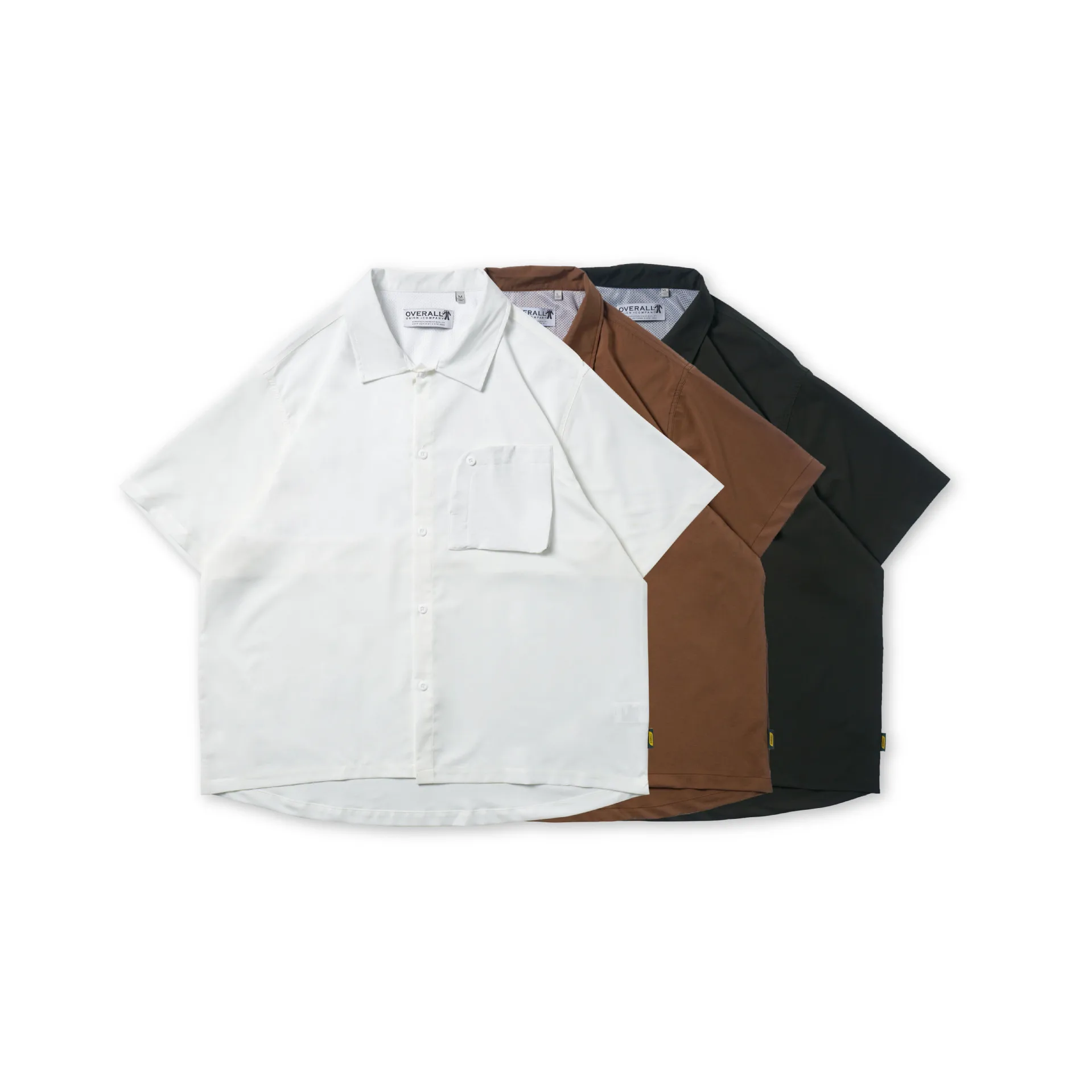 

Men's 2021 spring and summer new Guochao Street solid color loose Casual Short Sleeve men's shirt 332