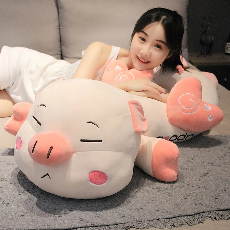 

Cute dinosaur doll soft down cotton stuffed piggy pillow doll girl sleeping on bed leg pillow pillow for boyfriend birthday gift